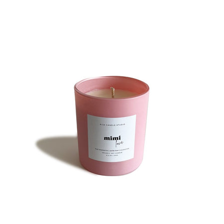 pink jar candle, strawberry ,organic soy, handmade, london ontario, Canada,