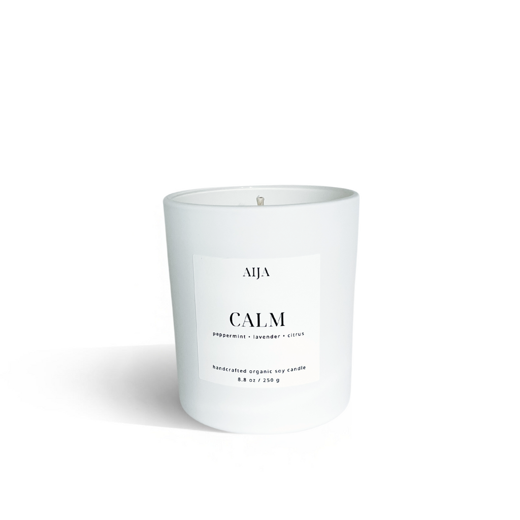 Calm Minimalist Organic Soy Candle - AIJA Candle Studio